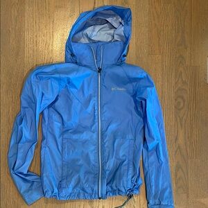 Columbia Blue Raincoat Lightweight Water-Resistant